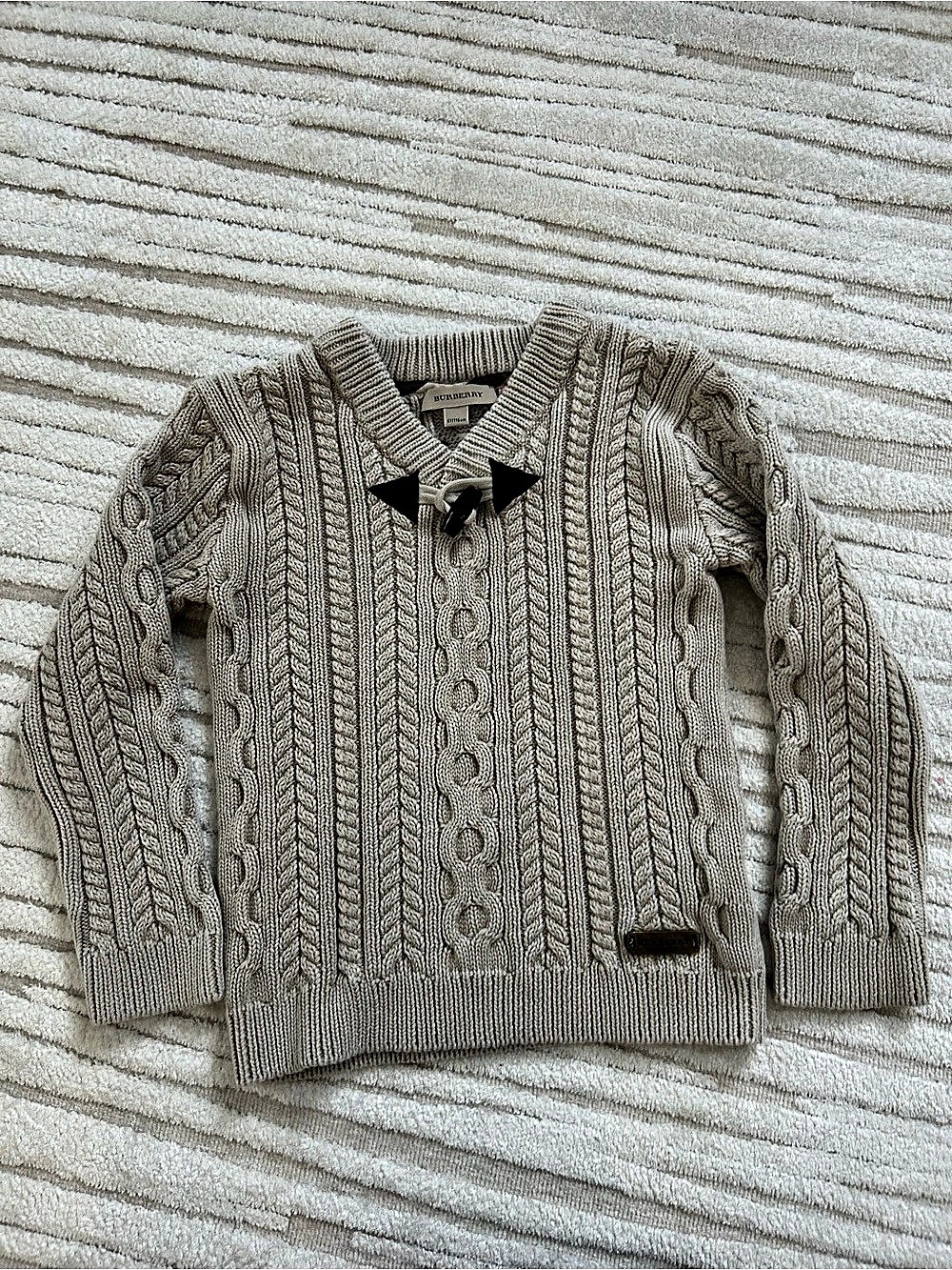 Burberry Cable Knit Sweater in cream